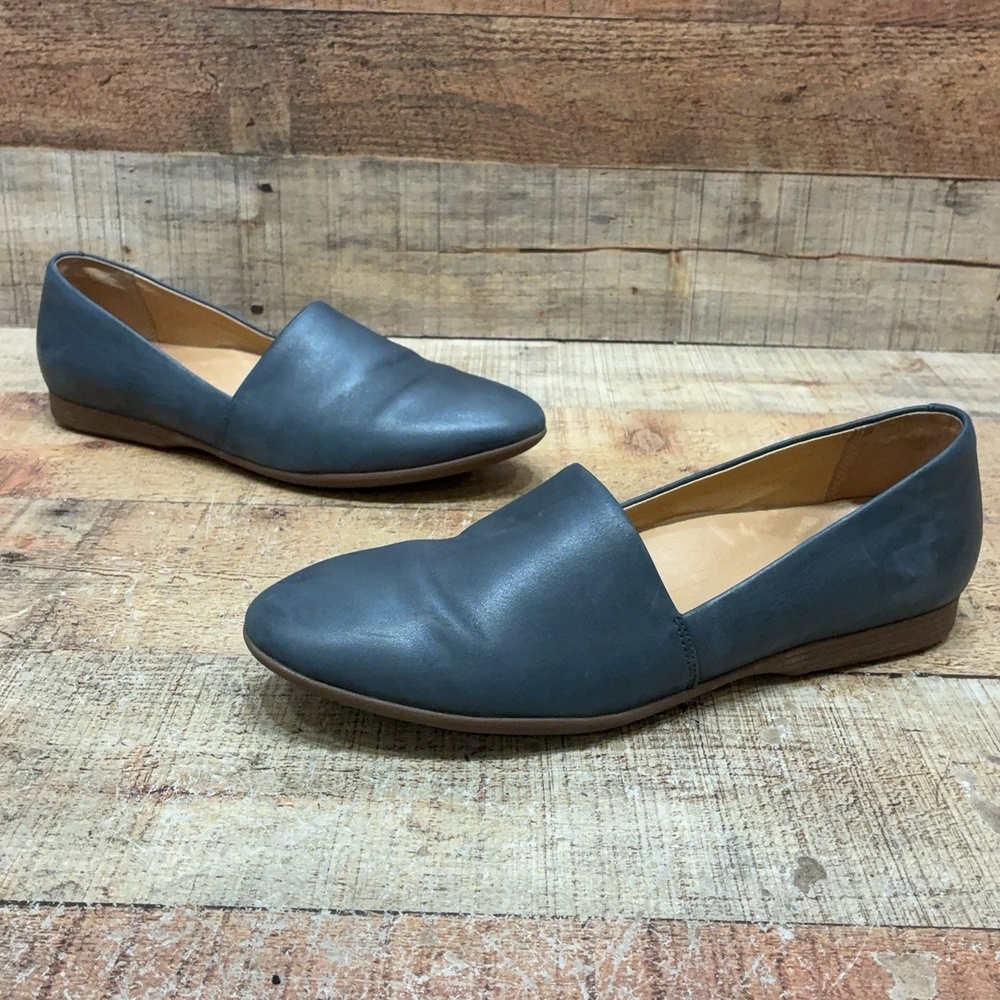 Dansko Loafers Womens Size 9.5 40 Gray Leather Slip On Comfort Work Flats Shoes